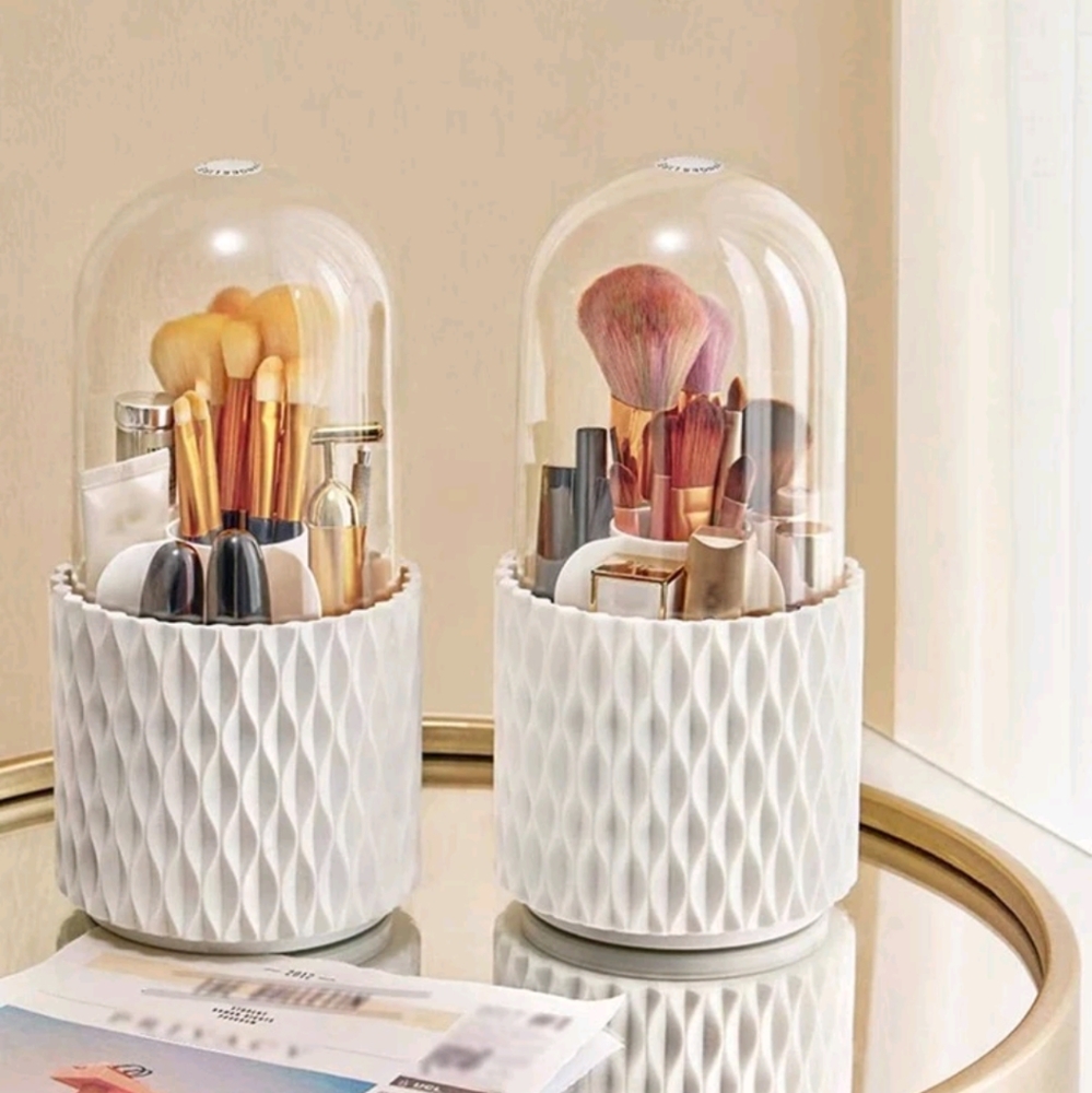 Rotating Storage for White and Medium Makeup Brushes NEW